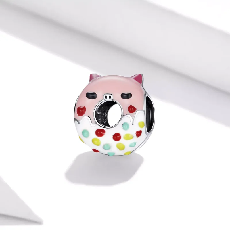 (immagine per) Charm tipo Pandora Ciambelle Piggy - SCC1879 - Visualizza 2