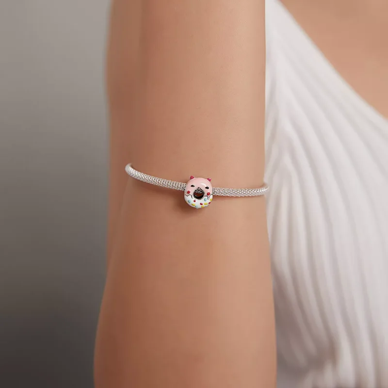 (immagine per) Charm tipo Pandora Ciambelle Piggy - SCC1879 - Visualizza 5