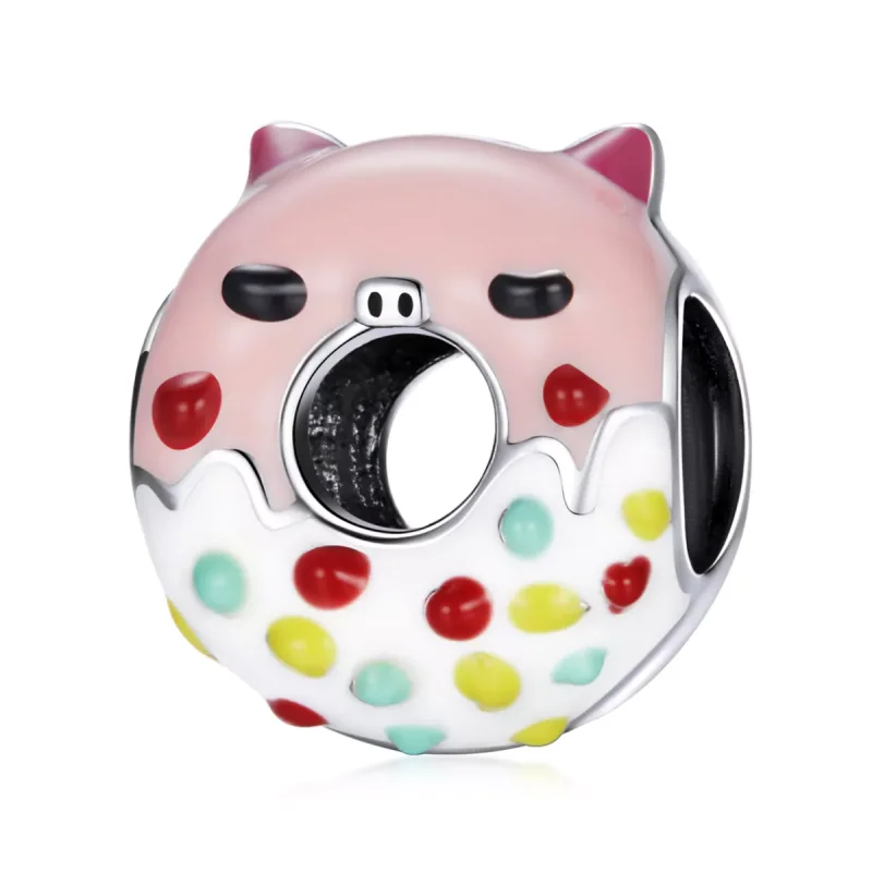 (immagine per) Charm tipo Pandora Ciambelle Piggy - SCC1879