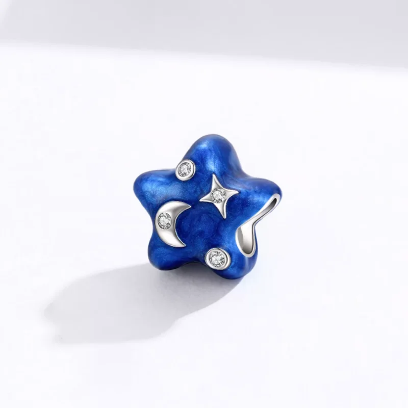 (immagine per) Charm tipo Pandora Cielo stellato al chiaro di luna - BSC178 - Visualizza 2