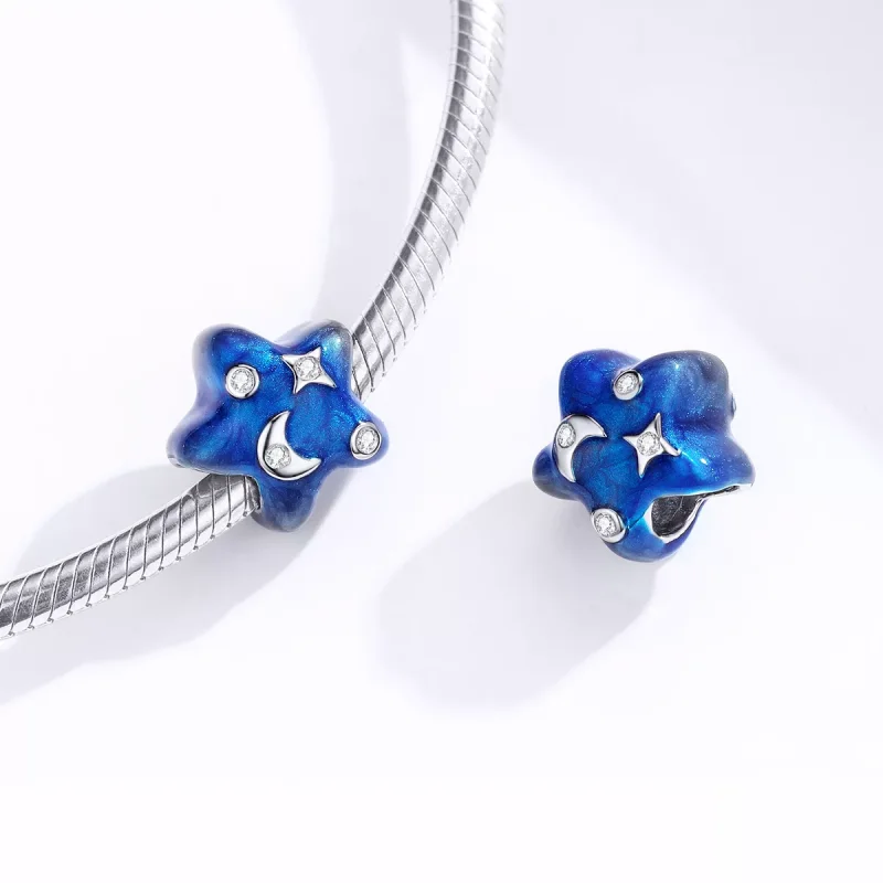 (immagine per) Charm tipo Pandora Cielo stellato al chiaro di luna - BSC178 - Visualizza 4