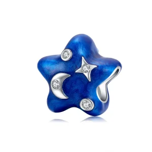 (immagine per) Charm tipo Pandora Cielo stellato al chiaro di luna - BSC178