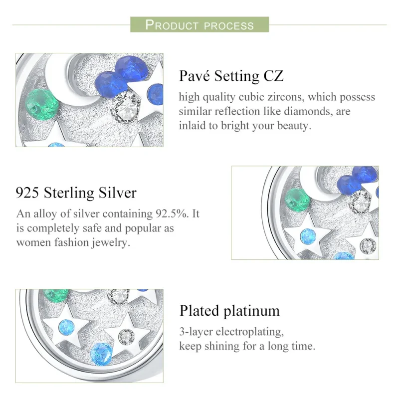 (immagine per) Charm tipo Pandora Cielo stellato - BSC042 - Visualizza 7