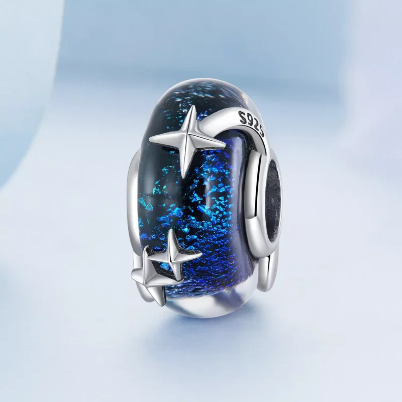 (immagine per) Charm tipo Pandora Cielo stellato di vetro - BSC682 - Visualizza 2