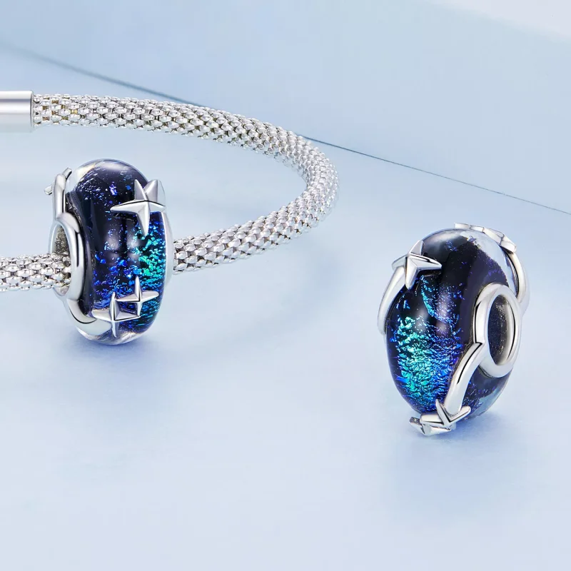 (immagine per) Charm tipo Pandora Cielo stellato di vetro - BSC682 - Visualizza 4