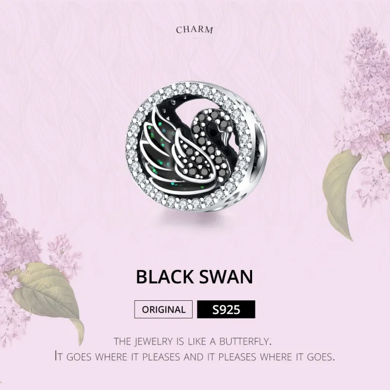(immagine per) Charm tipo Pandora Cigno nero - SCC1342 - Visualizza 6