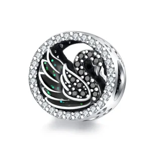 (immagine per) Charm tipo Pandora Cigno nero - SCC1342