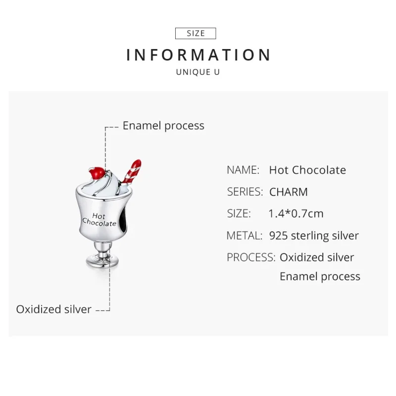 (immagine per) Charm tipo Pandora Cioccolata calda - SCC1495 - Visualizza 8