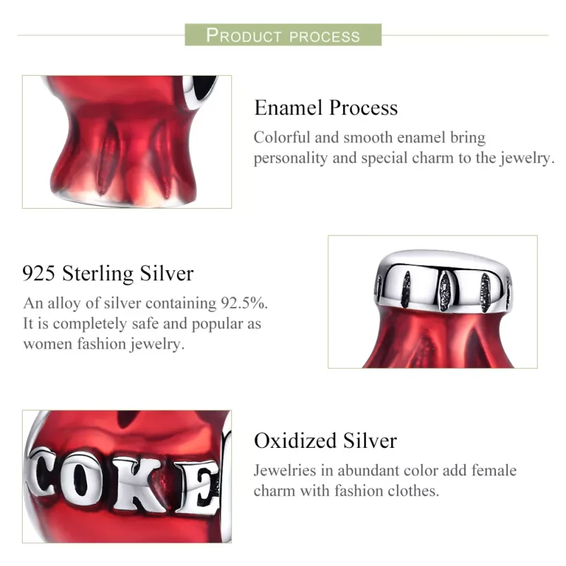 (immagine per) Charm tipo Pandora Coca Cola - SCC1159 - Visualizza 4
