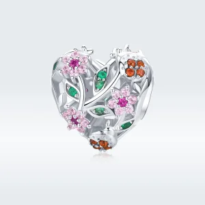 (immagine per) Charm tipo Pandora Coccinella e fiori - BSC117