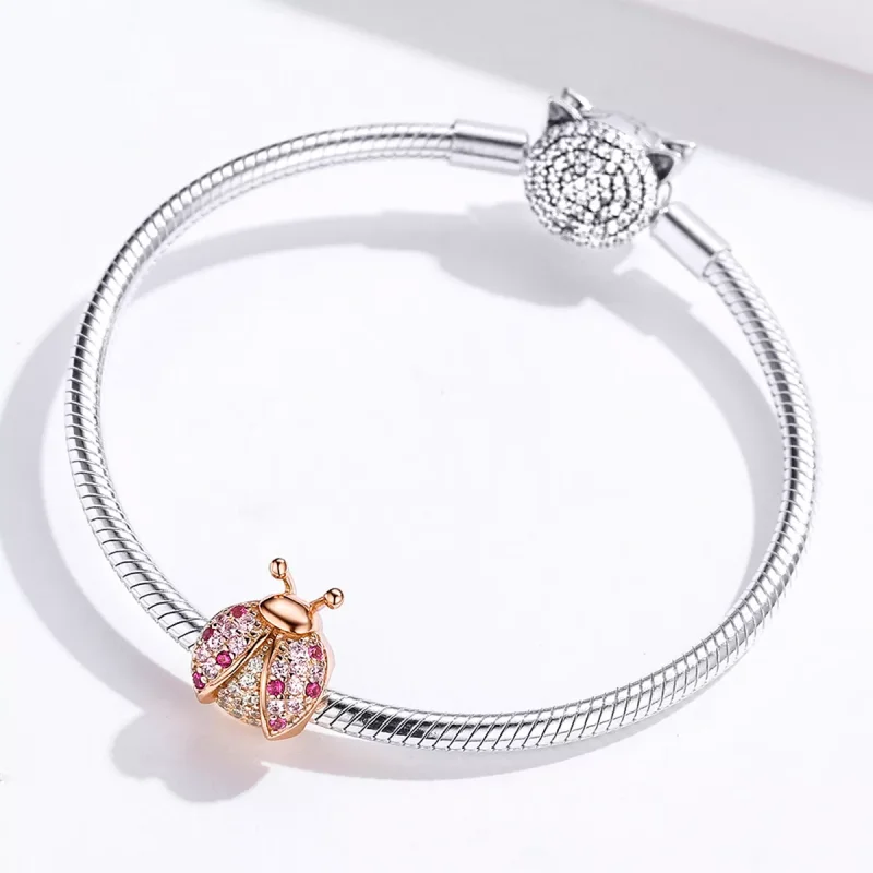 (immagine per) Charm tipo Pandora Coccinella - SCC1120-C - Visualizza 4