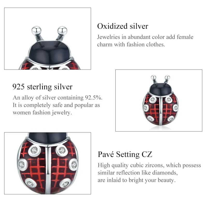 (immagine per) Charm tipo Pandora Coccinella - SCC1481 - Visualizza 7