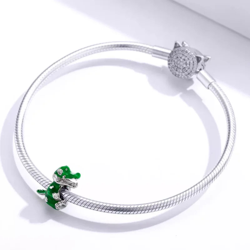 (immagine per) Charm tipo Pandora Coccodrillo bambino - BSC190 - Visualizza 3