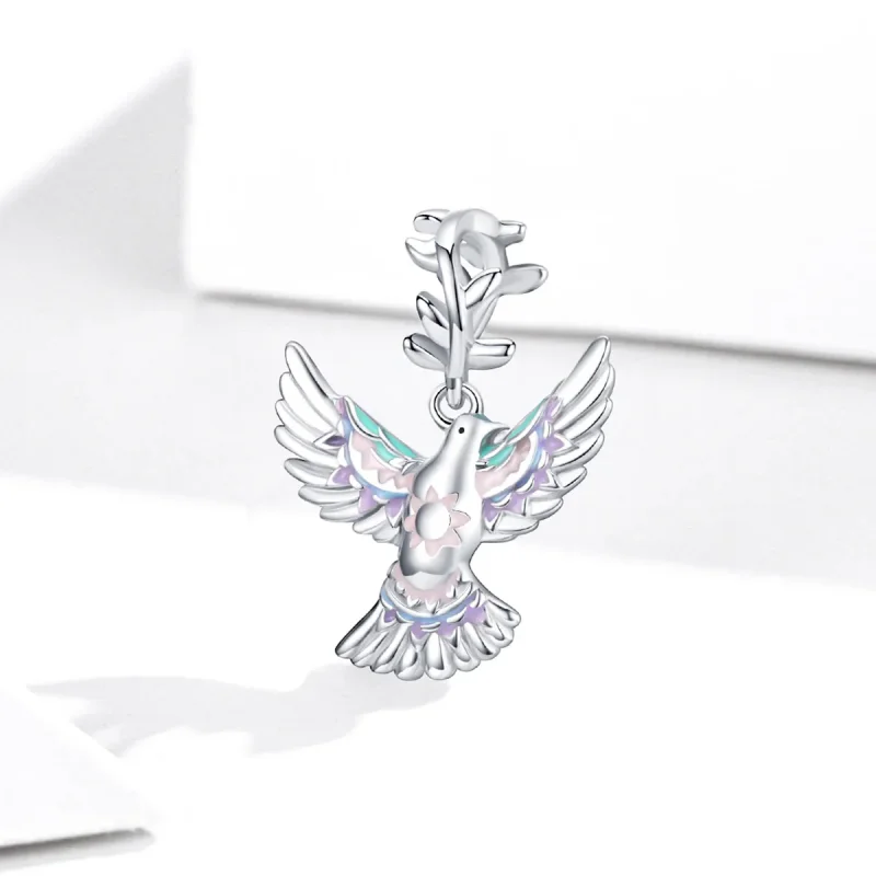 (immagine per) Charm tipo Pandora Colomba della pace - BSC295 - Visualizza 2