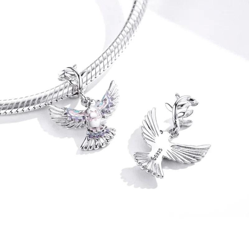 (immagine per) Charm tipo Pandora Colomba della pace - BSC295 - Visualizza 4