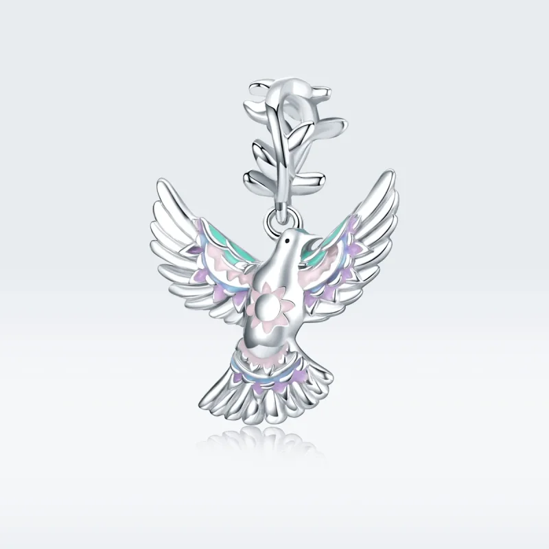 (immagine per) Charm tipo Pandora Colomba della pace - BSC295 - Visualizza 5