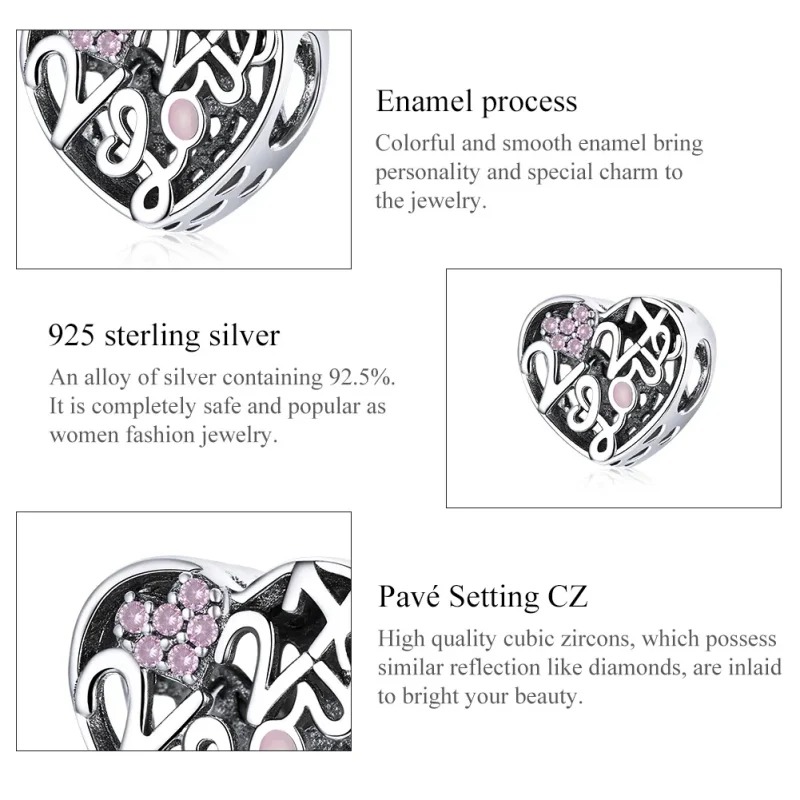 (immagine per) Charm tipo Pandora Confessione d'Amore 2021 - SCC1743 - Visualizza 7