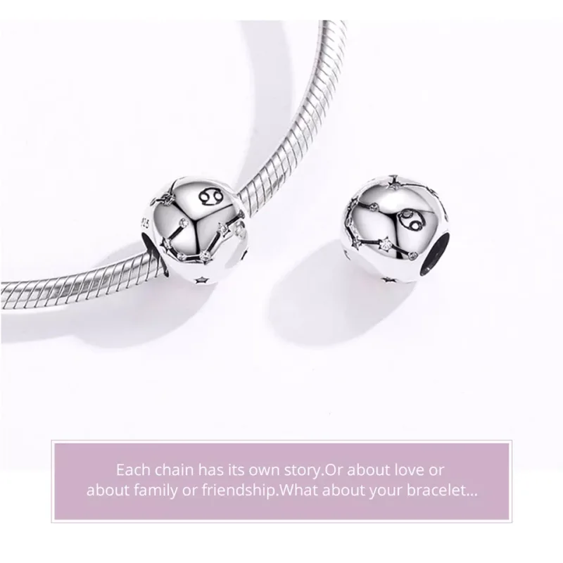 (immagine per) Charm tipo Pandora Costellazione Cancro - SCC1218-4 - Visualizza 5