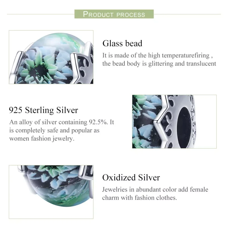 (immagine per) Charm tipo Pandora Crisantemo ciano - SCC1011 - Visualizza 6