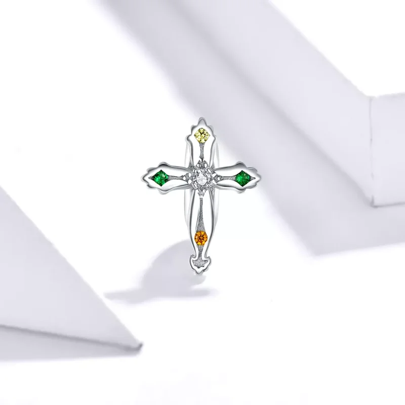 (immagine per) Charm tipo Pandora Croce del Ringraziamento - BSC343 - Visualizza 2