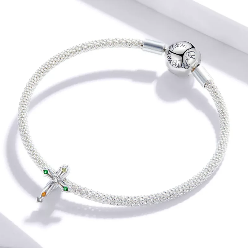(immagine per) Charm tipo Pandora Croce del Ringraziamento - BSC343 - Visualizza 3