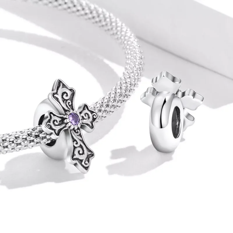 (immagine per) Charm tipo Pandora Croce modello retrò - BSC583 - Visualizza 4