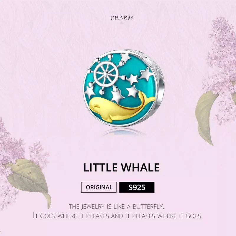 (immagine per) Charm tipo Pandora Cucciolo di balena - SCC1296 - Visualizza 2