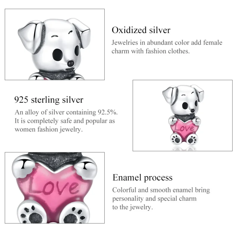 (immagine per) Charm tipo Pandora Cucciolo tenero - SCC1677 - Visualizza 7