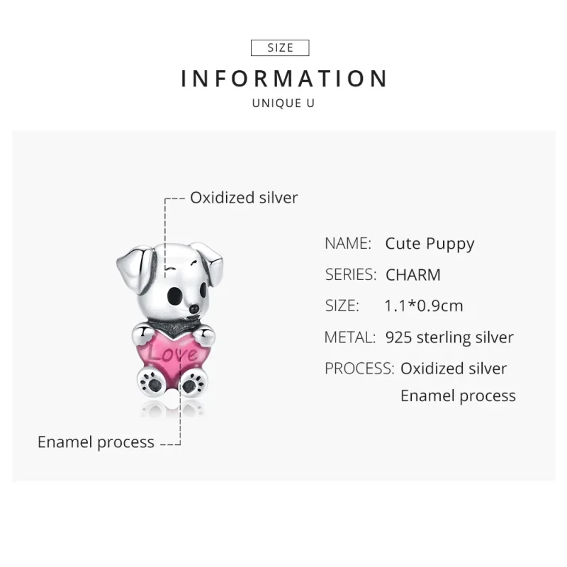 (immagine per) Charm tipo Pandora Cucciolo tenero - SCC1677 - Visualizza 8