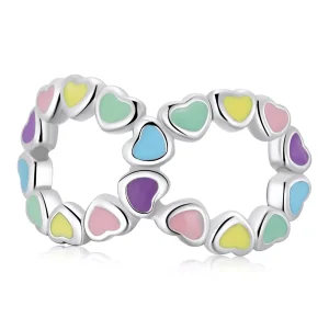 (immagine per) Charm tipo Pandora Cuore arcobaleno infinito - SCC2160