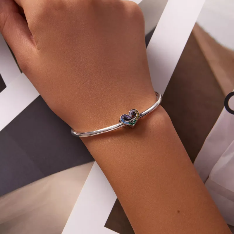 (immagine per) Charm tipo Pandora Cuore arcobaleno - SCC2137 - Visualizza 5