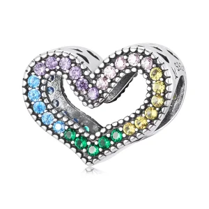 (immagine per) Charm tipo Pandora Cuore arcobaleno - SCC2137