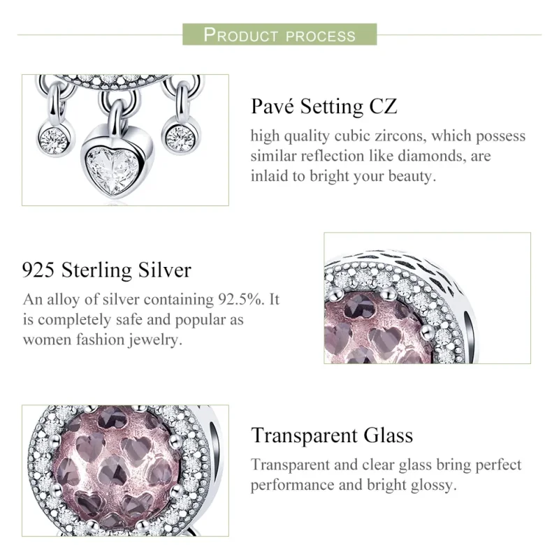 (immagine per) Charm tipo Pandora Cuore brillante - SCC998 - Visualizza 7