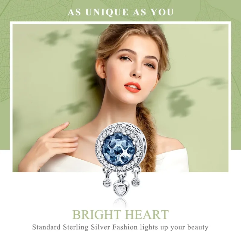 (immagine per) Charm tipo Pandora Cuore di cristallo luminoso - SCC724 - Visualizza 6