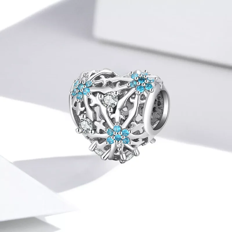 (immagine per) Charm tipo Pandora Cuore di fiocco di neve - BSC530 - Visualizza 2