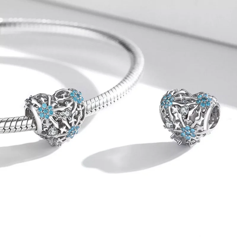 (immagine per) Charm tipo Pandora Cuore di fiocco di neve - BSC530 - Visualizza 4