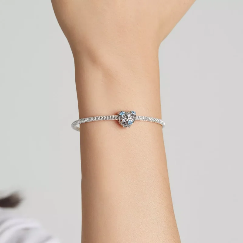 (immagine per) Charm tipo Pandora Cuore di fiocco di neve - BSC530 - Visualizza 5