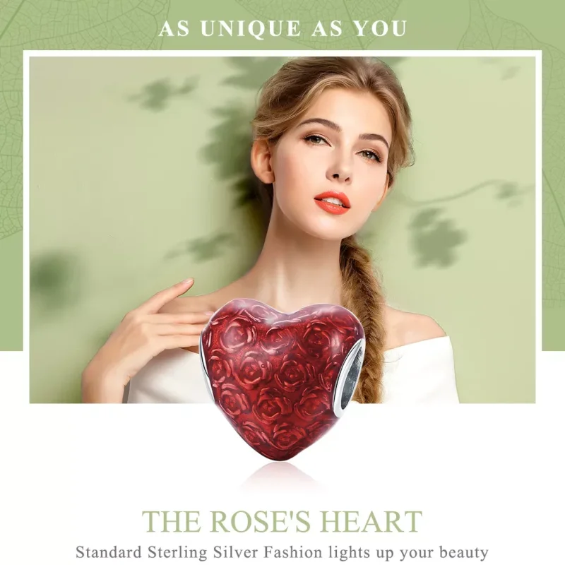 (immagine per) Charm tipo Pandora Cuore di rosa - SCC1064 - Visualizza 2
