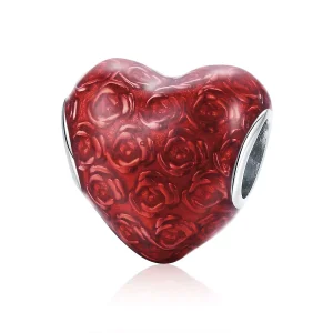 (immagine per) Charm tipo Pandora Cuore di rosa - SCC1064