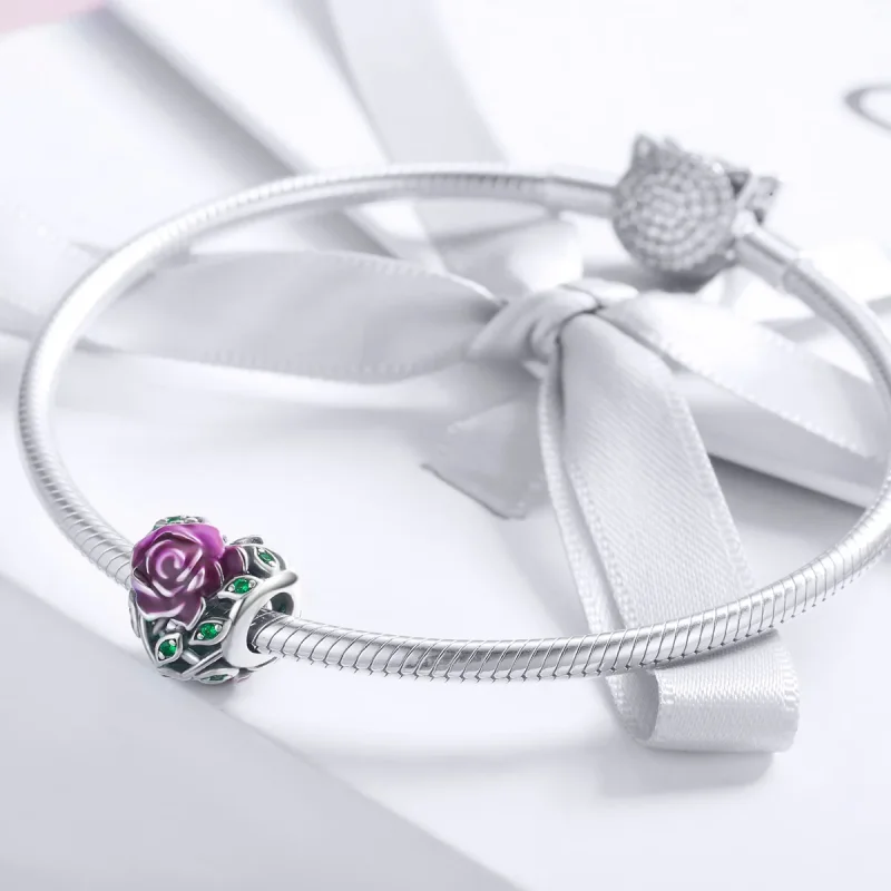 (immagine per) Charm tipo Pandora Cuore di rosa - SCC927 - Visualizza 3
