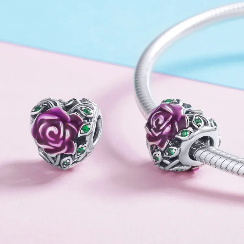 (immagine per) Charm tipo Pandora Cuore di rosa - SCC927 - Visualizza 4