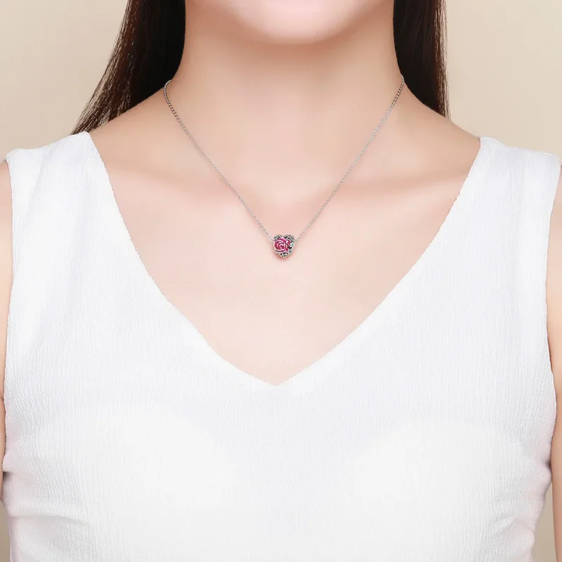 (immagine per) Charm tipo Pandora Cuore di rosa - SCC927 - Visualizza 5