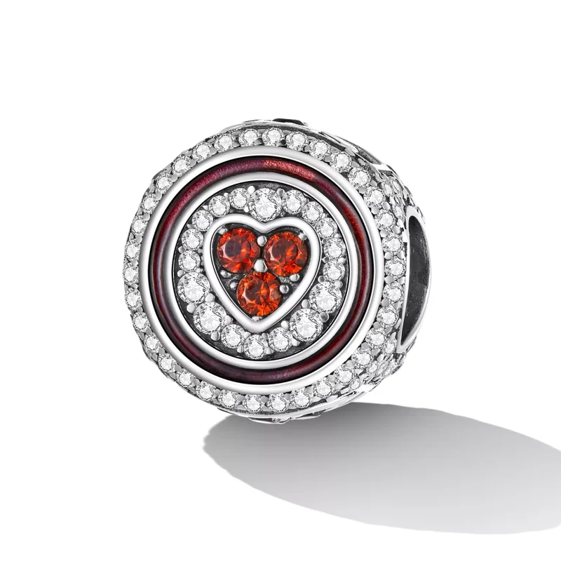 (immagine per) Charm tipo Pandora Cuore fortunato - BSC620 - Visualizza 2