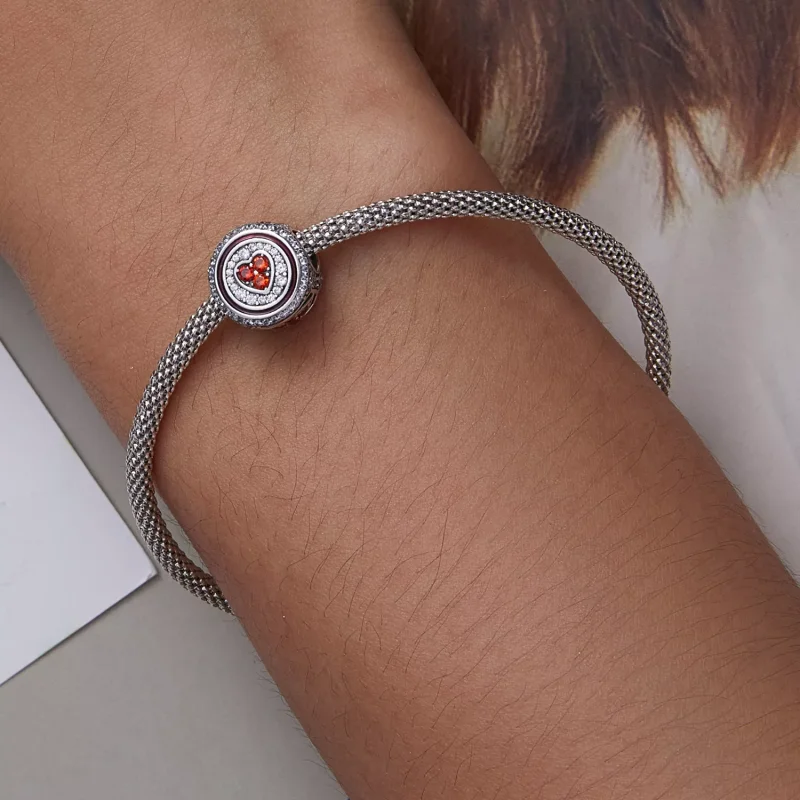 (immagine per) Charm tipo Pandora Cuore fortunato - BSC620 - Visualizza 7