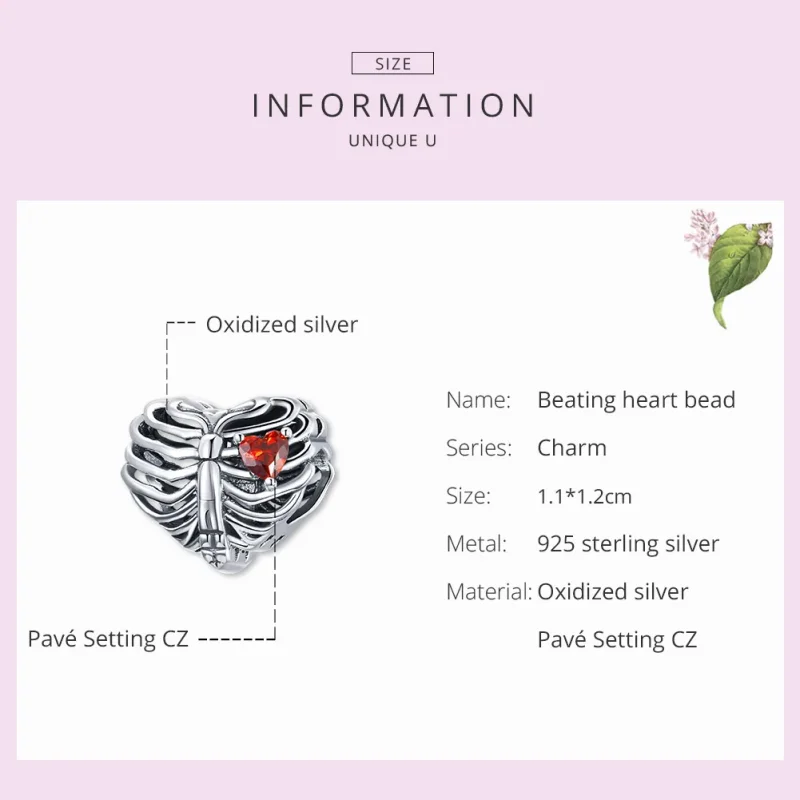 (immagine per) Charm tipo Pandora Cuore pulsante - SCC1764 - Visualizza 7
