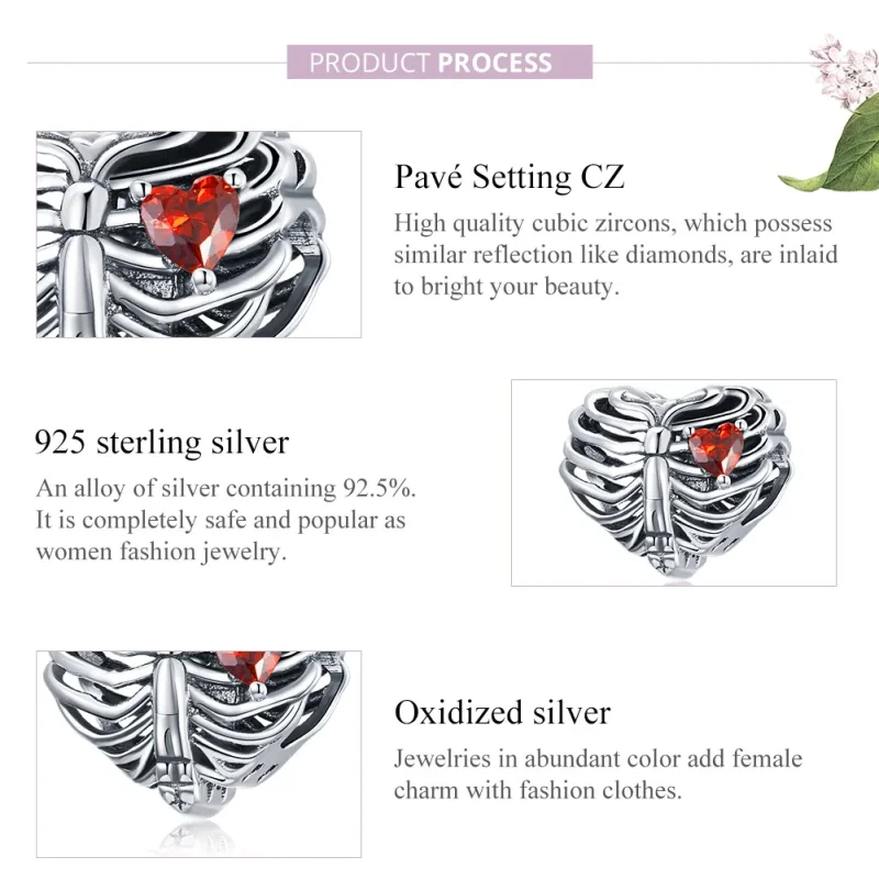 (immagine per) Charm tipo Pandora Cuore pulsante - SCC1764 - Visualizza 8