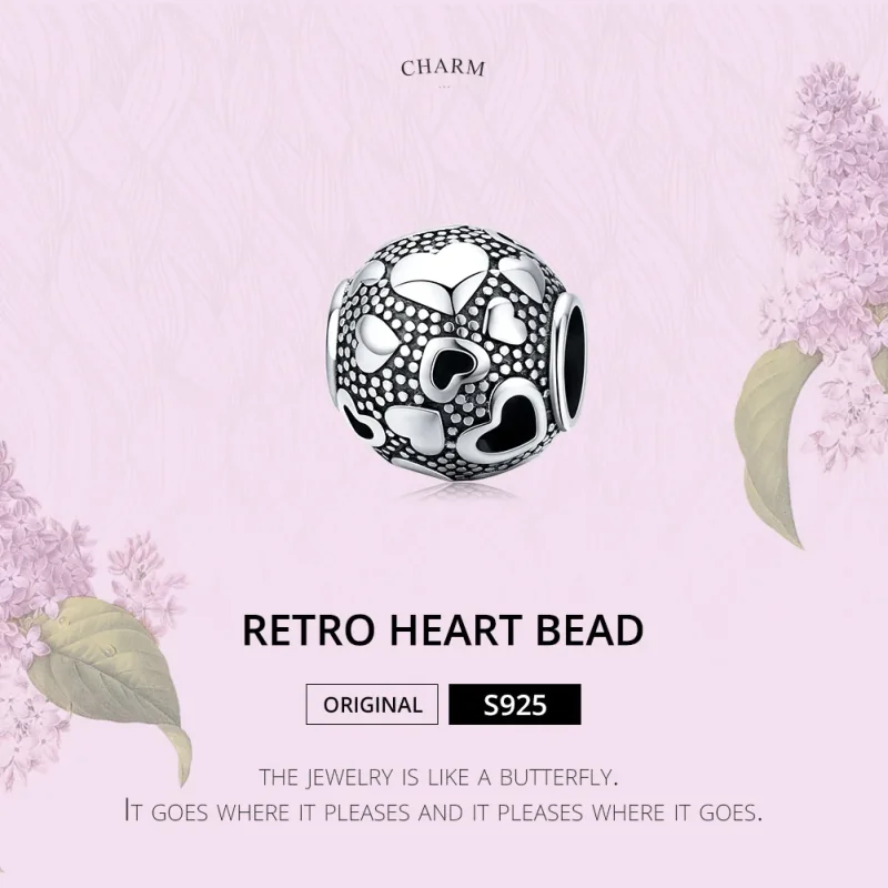 (immagine per) Charm tipo Pandora Cuore retrò - SCC1451 - Visualizza 6