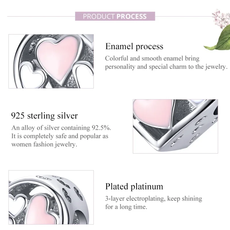 (immagine per) Charm tipo Pandora Cuore romantico - SCC1423 - Visualizza 8