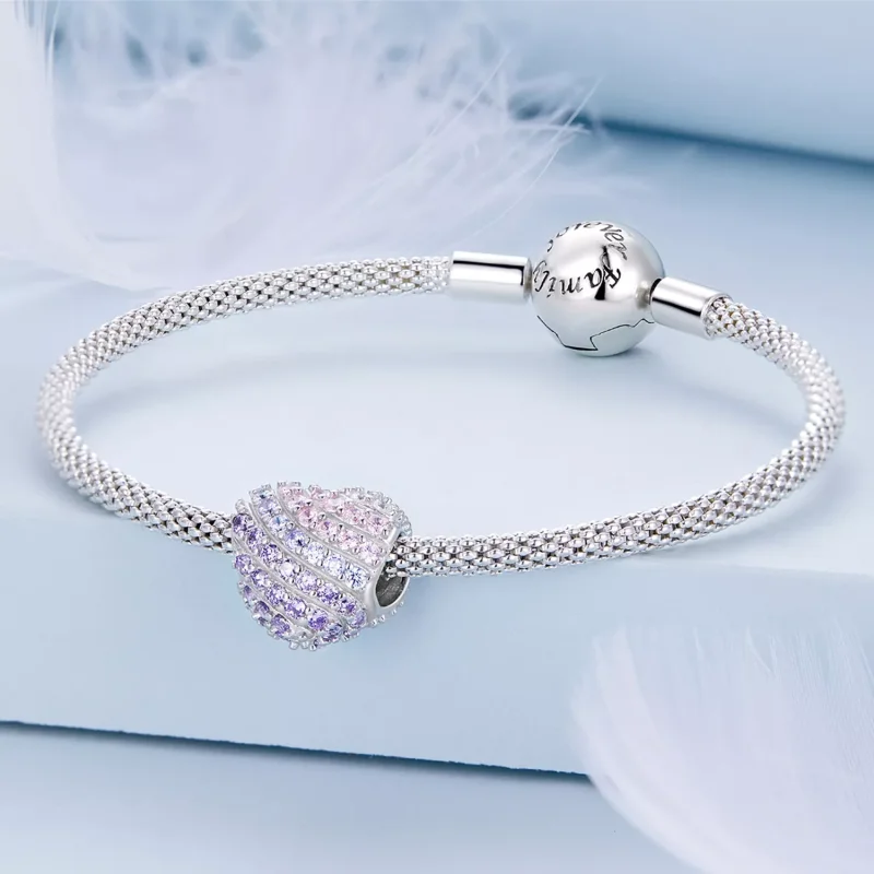 (immagine per) Charm tipo Pandora Cuore sfumato - BSC624 - Visualizza 4