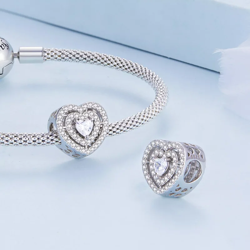 (immagine per) Charm tipo Pandora Cuore splendente - BSC662 - Visualizza 5